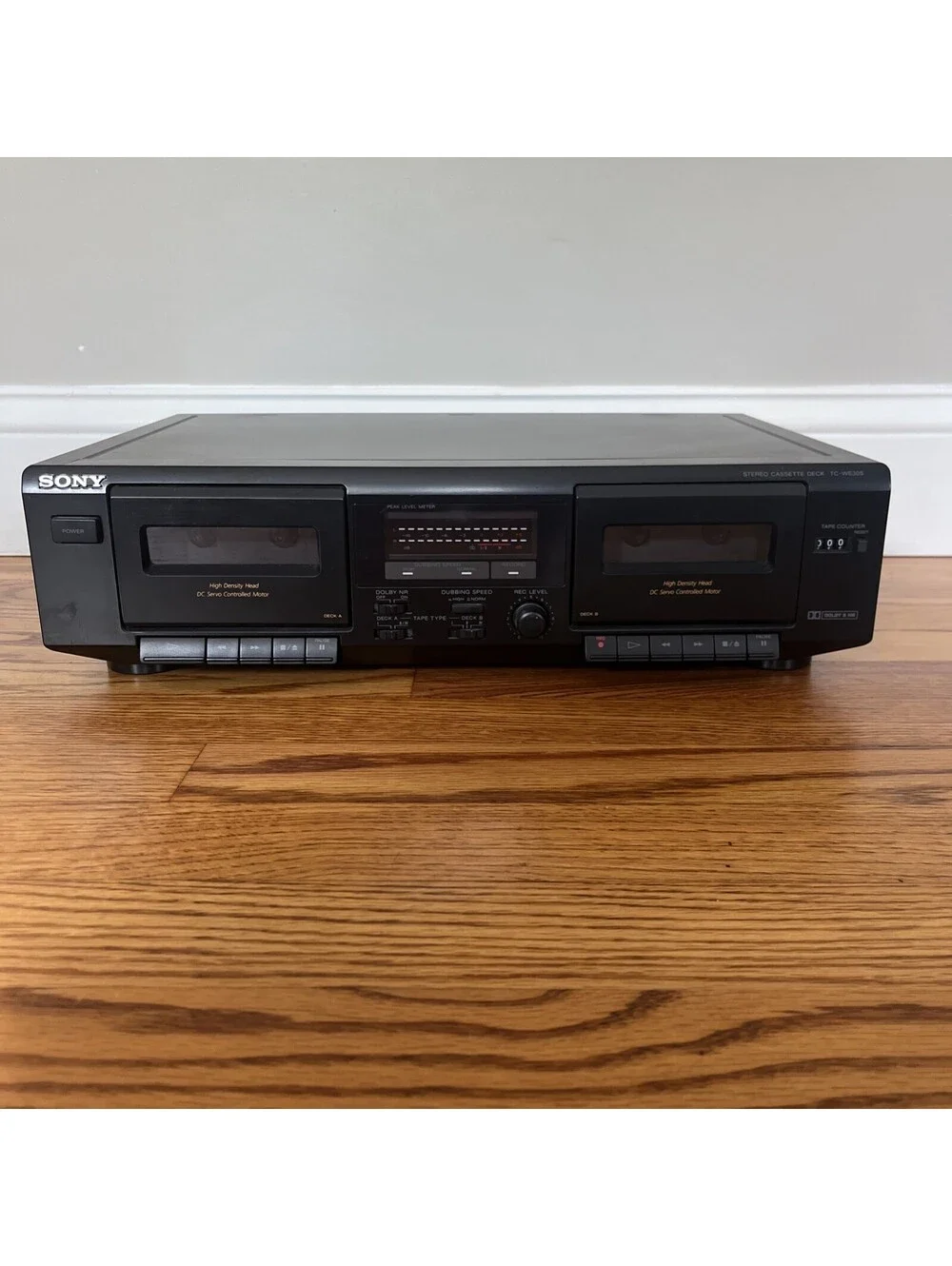 Sony TC-WE305 Dolby Dual Cassette Tape Deck Dubbing Recorder